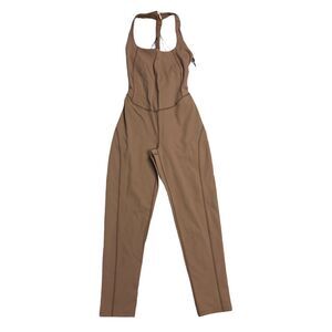 Free People Brown Racerback Jumpsuit
